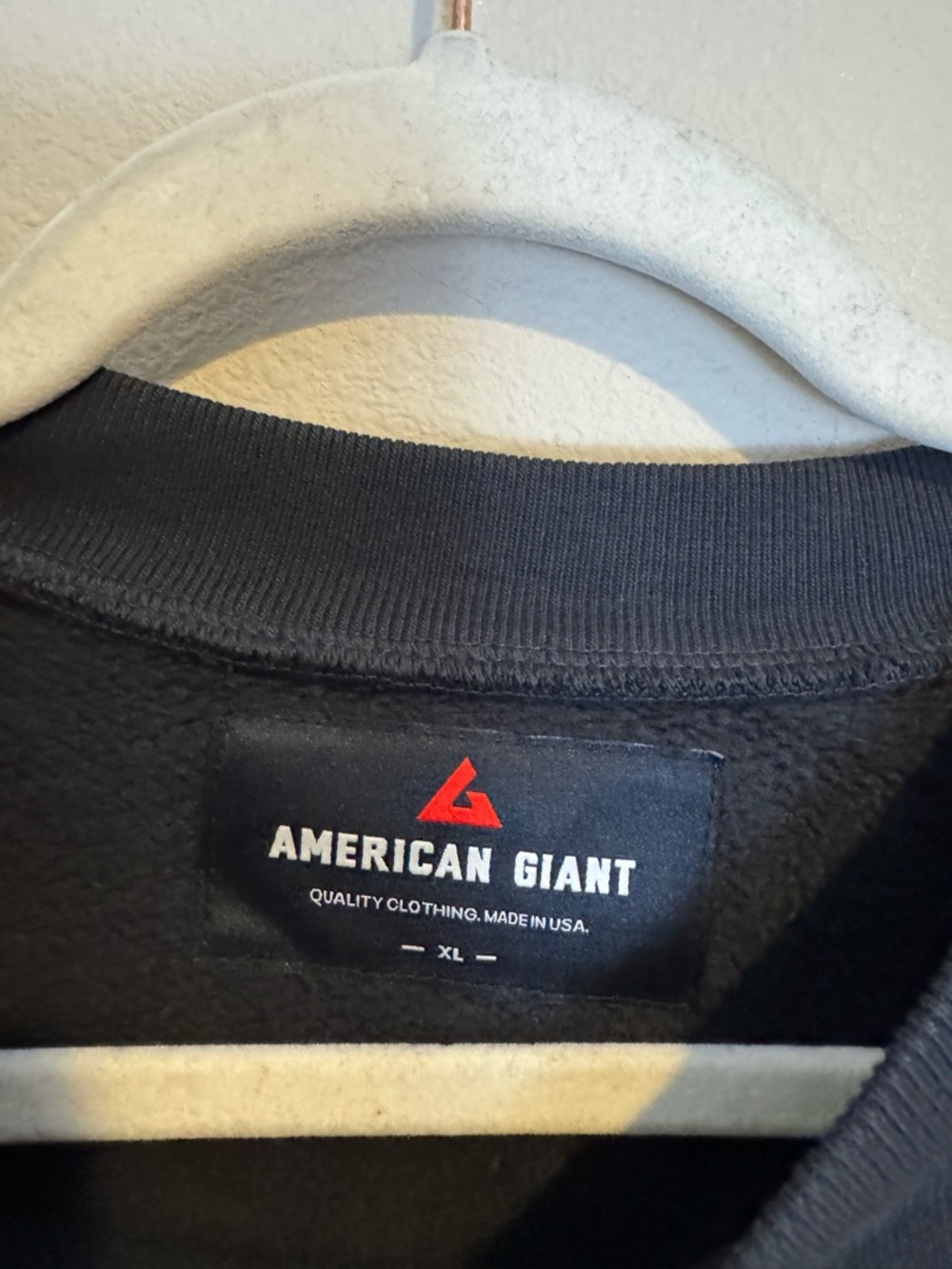 American Giant Unisex American Vintage Crew Sweatshirt Washed Black - Picture 6 of 8